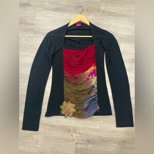 Save The Queen Long Sleeve Knit Sz Large (Made in Italy)